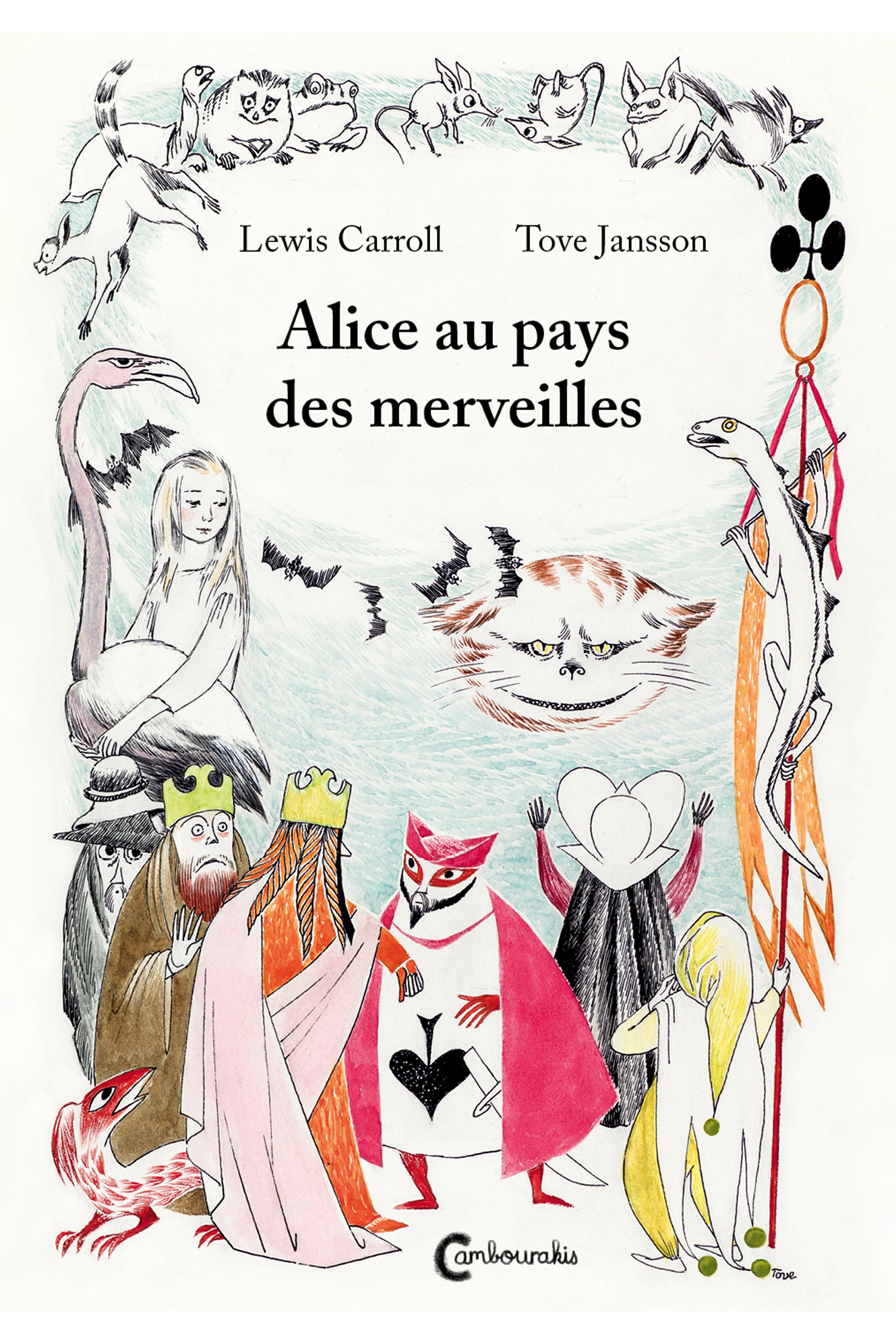 Couverture des Aventures d'Alice au pays des merveilles, de Lewis Carroll, illustrée par Tove Jansson.